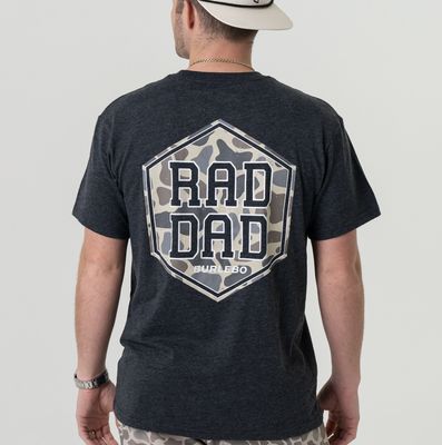 BURLEBO S/S TEE - RAD DAD DEER CAMO - HEATHER BLACK