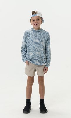 BURLEBO YOUTH - PERFORMANCE HOODIE - SEASIDE CAMO