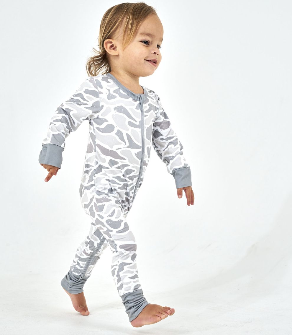 BURLEBO BABY ZIP UP - WHITE CAMO