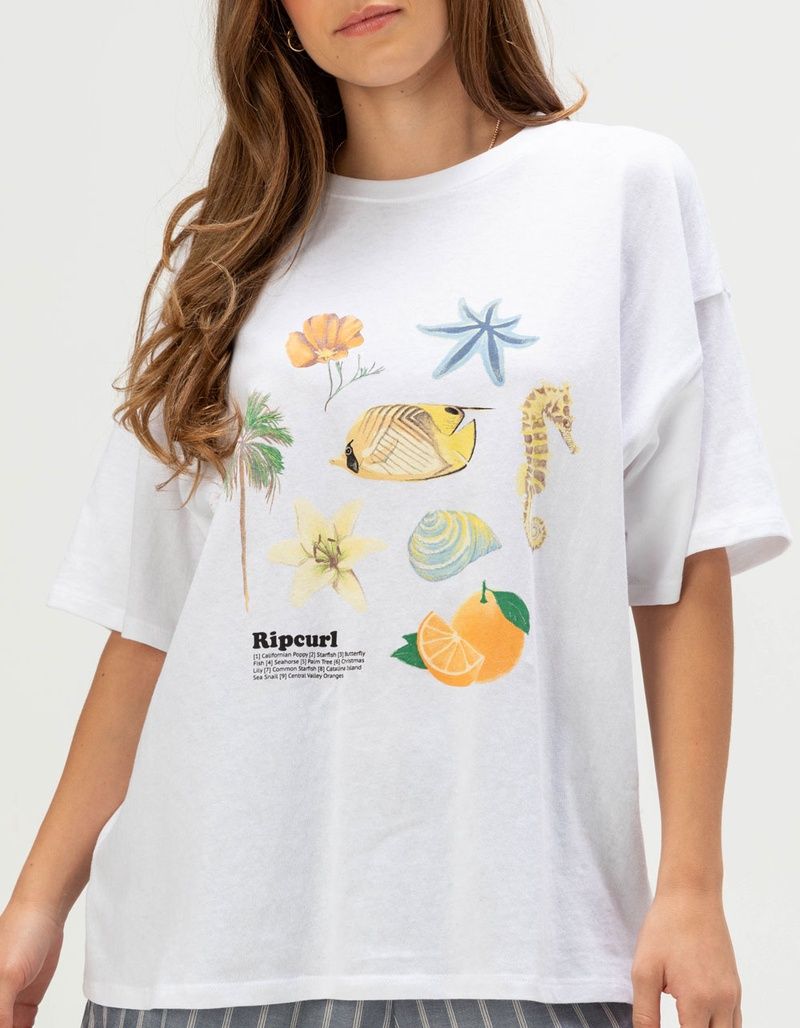 RIP CURL POOLSIDE HERITAGE TEE OPTICAL WHITE