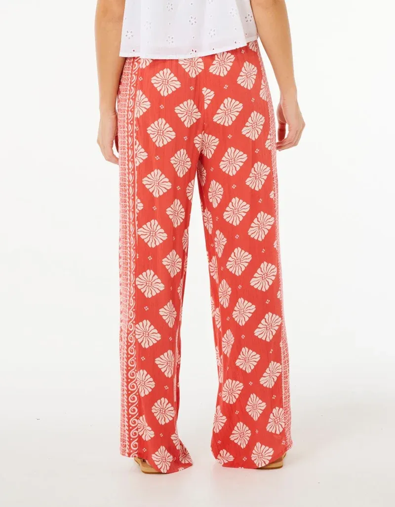 RIP CURL VENTURA WIDE LEG PANT RED
