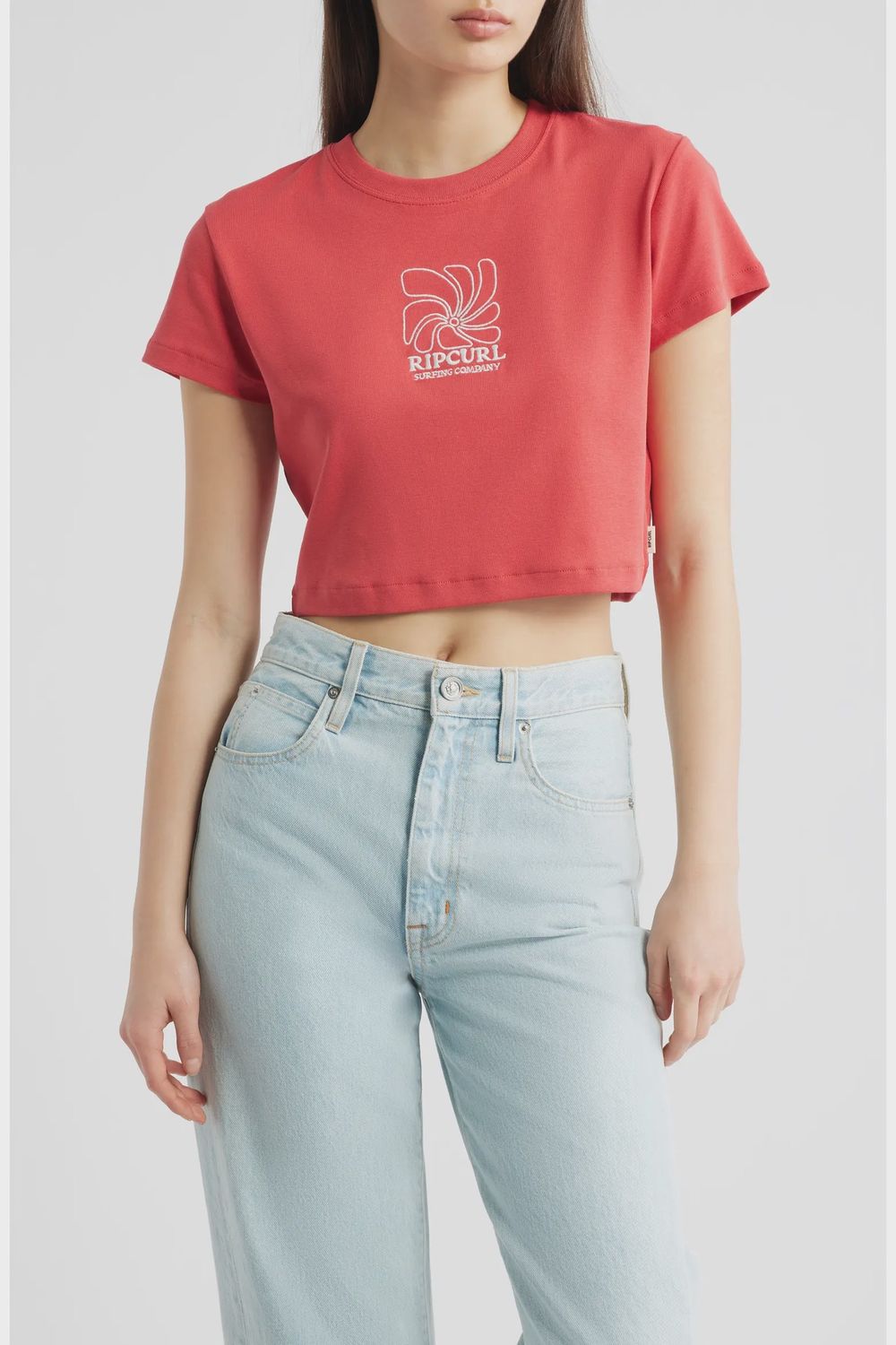 RIP CURL PACIFIC COAST BABY TEE DEEP RED