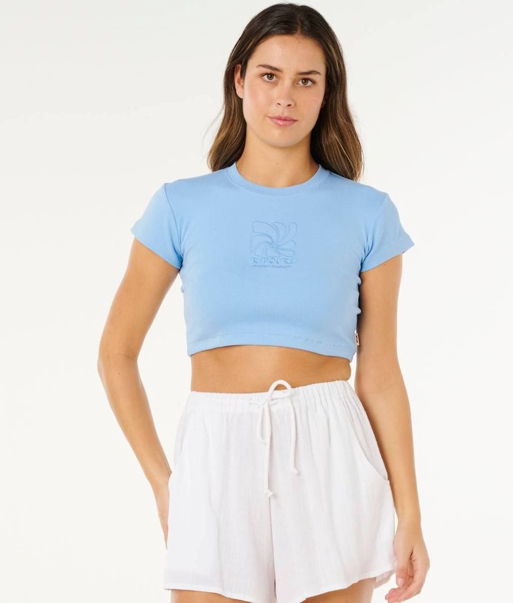 RIP CURL PACIFIC COAST BABY TEE LIGHT BLUE