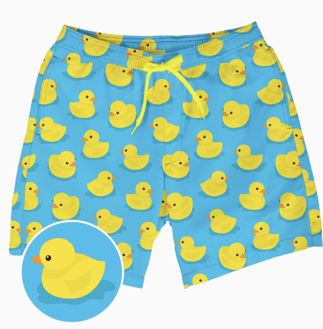 TIPSY ELVES RUBBER DUCKY 7.5" STRETCH SWIM TRUNKS - MEN'S BATHING SUIT