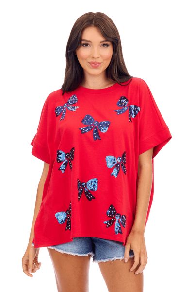 RED AMERICANA SPARKLE TOP