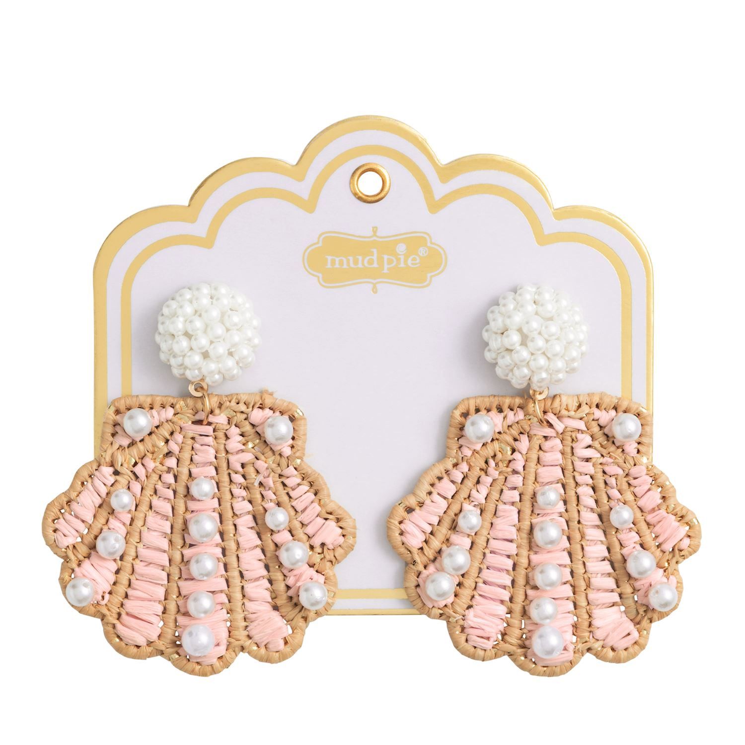 PINK COASTAL BEADED EARRINGS