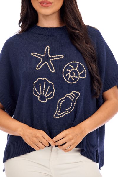 NAVY HURLEY BEACH SWEATER