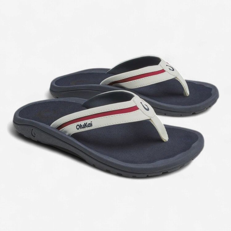 OLUKAI OHANA PALUA BRIGHT WHITE / AMERICANA