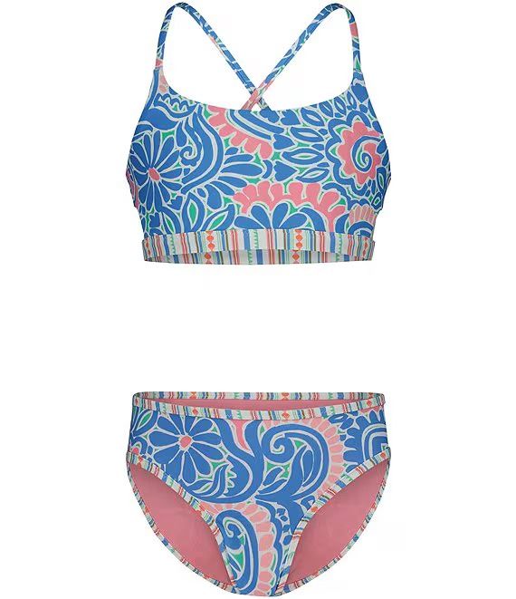 ROXY GIRLS CASCA IS REV BIKINI SET SILVER LAKE BLUE