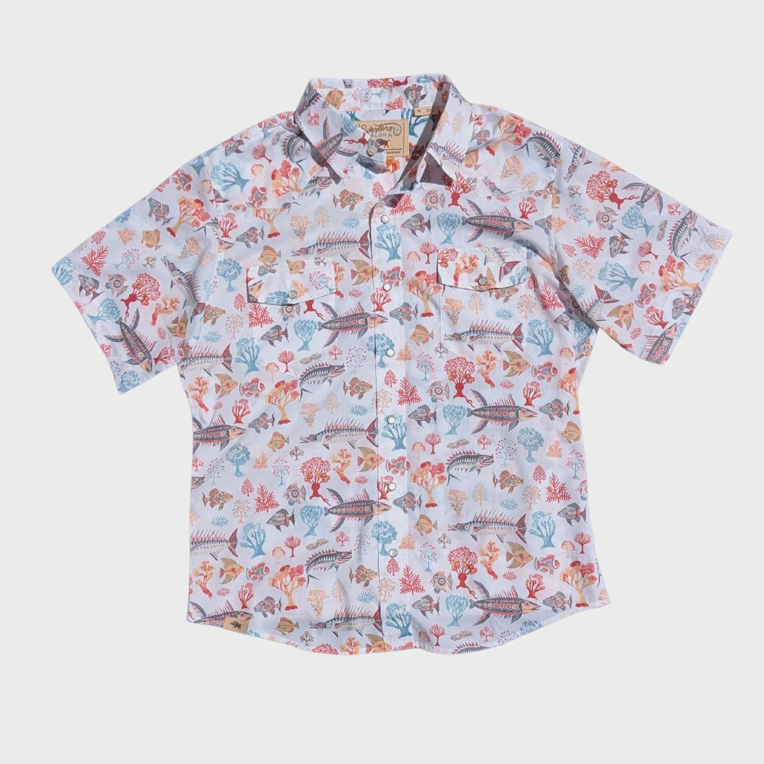 WESTERN ALOHA REEF RAGE SS SNAP SHIRT