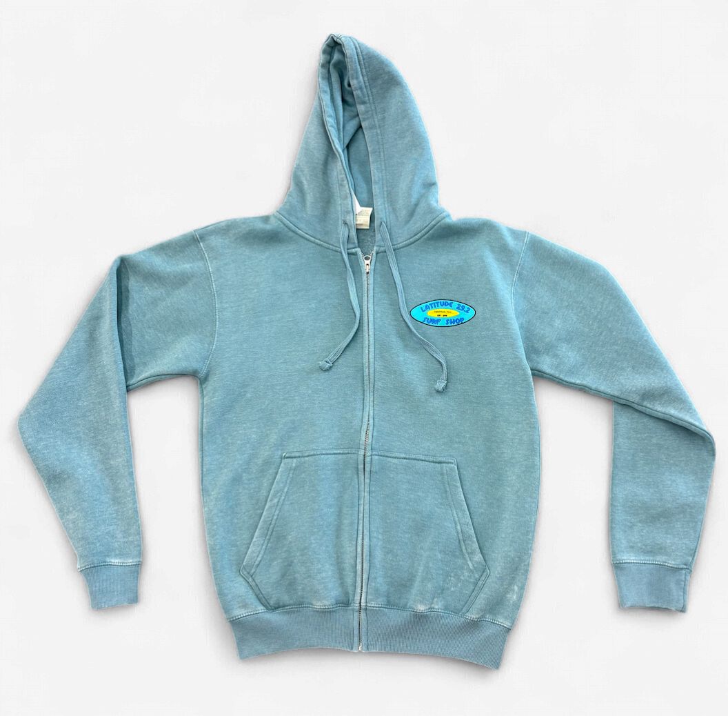 OG LOGO ZIP HOODIE -MORNING MIST