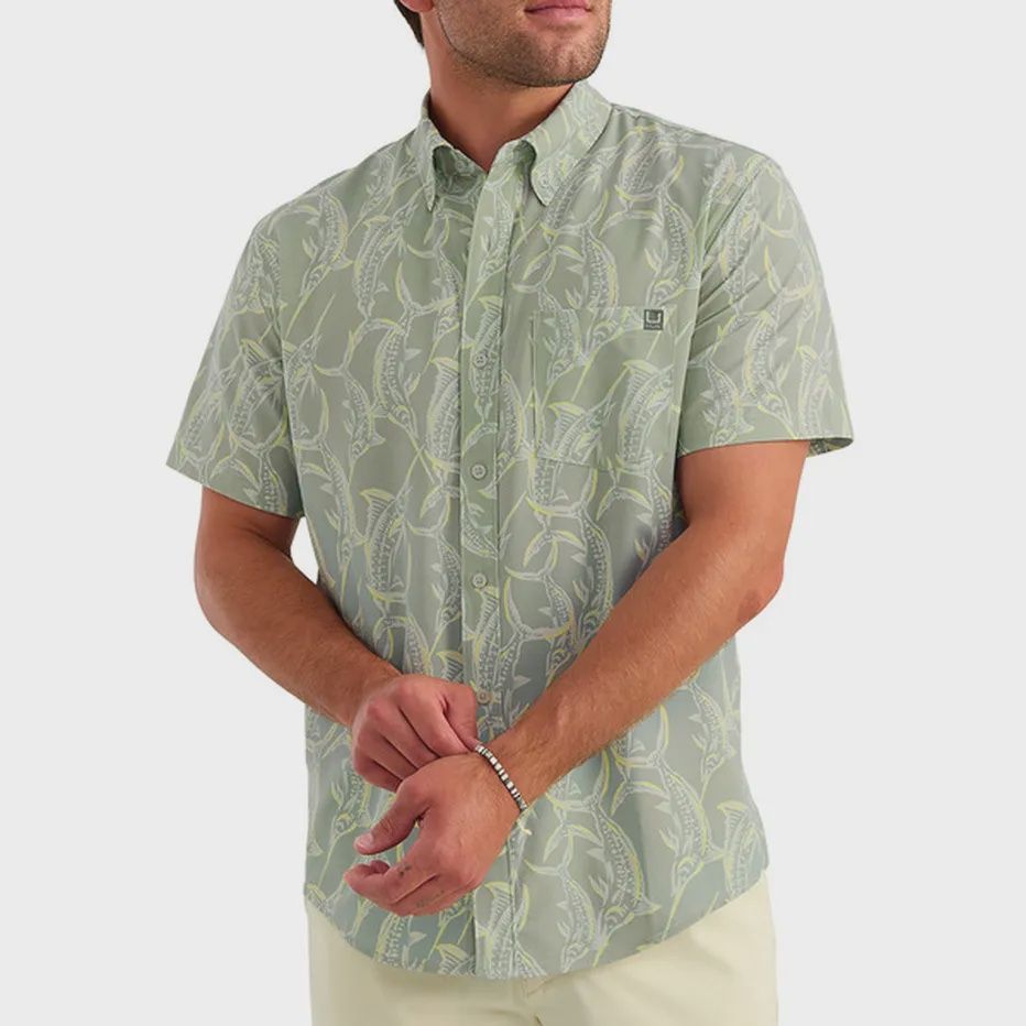 HUK KONA PRINTED SS SHIRT-SILVER BLUE 2