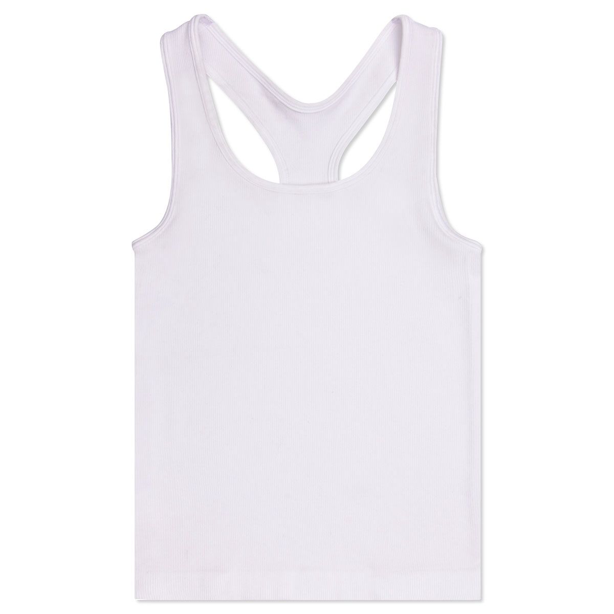 ISCREAM WHITE RIBBED RACERBACK TANK