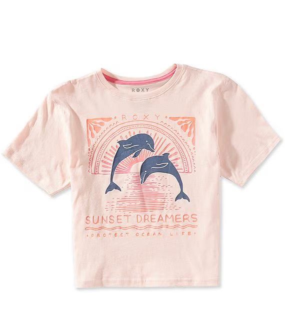 ROXY LITTLE GIRLS OCEAN LIFE OVERSIZED TEE