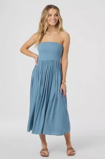 O’NEILL PIPER MIDI DRESS PRBL