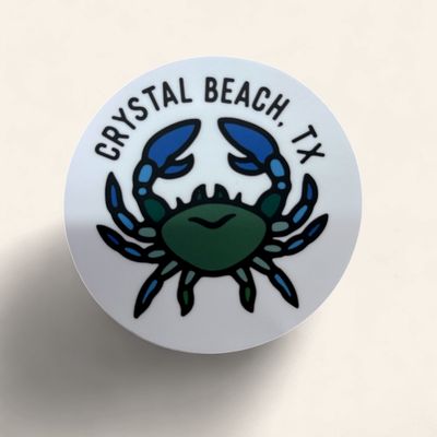 BLUE CRAB - CRYSTAL BEACH, TX | STICKER