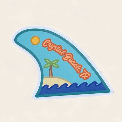 SURF FIN - CRYSTAL BEACH TX | STICKER
