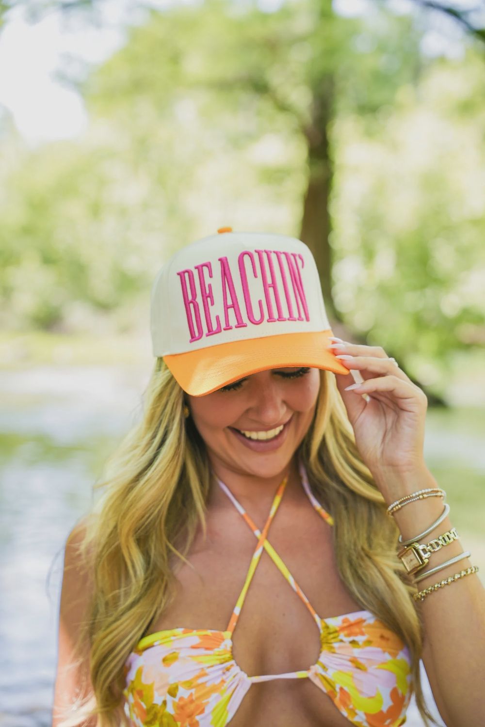 BEACHIN’ TRUCKER HAT CANVAS CAP