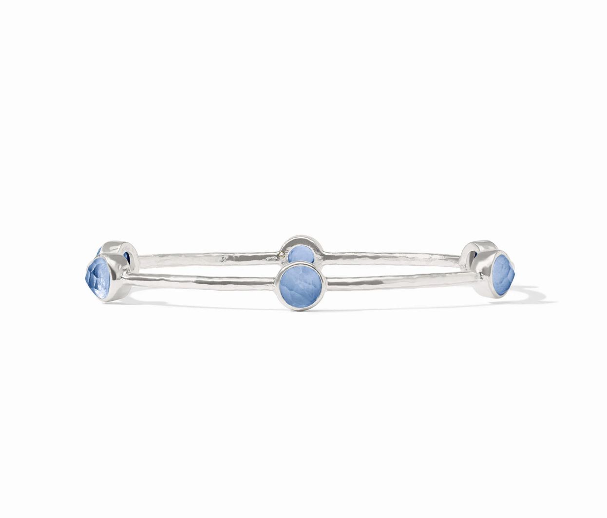 JULIE VOS MILANO LUXE BANGLE - IRIDESCENT CHALCEDONY BLUE-M