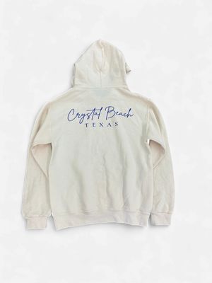 CRYSTAL BEACH ADULT HOODED SWEATSHIRT-SWEET CREAM HEATHER