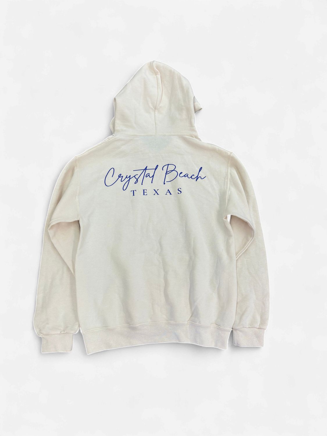 CRYSTAL BEACH ADULT HOODED SWEATSHIRT-SWEET CREAM HEATHER