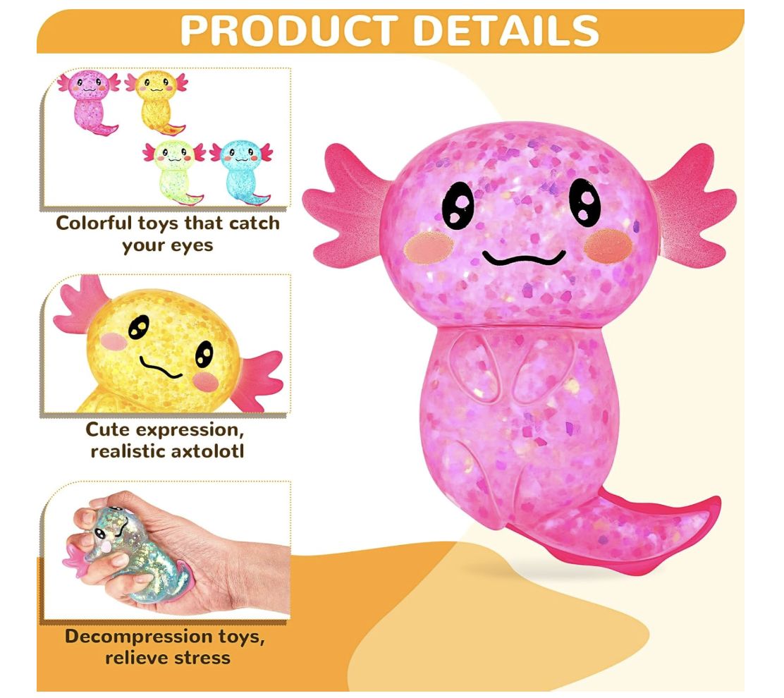 GLITTER STRECTCHING AXOLOTLS