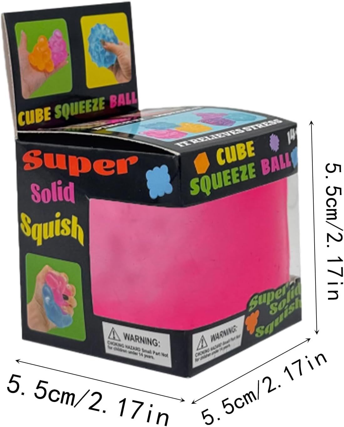 SQUISHY CUBE 5 CM MULTIPLE COLORS