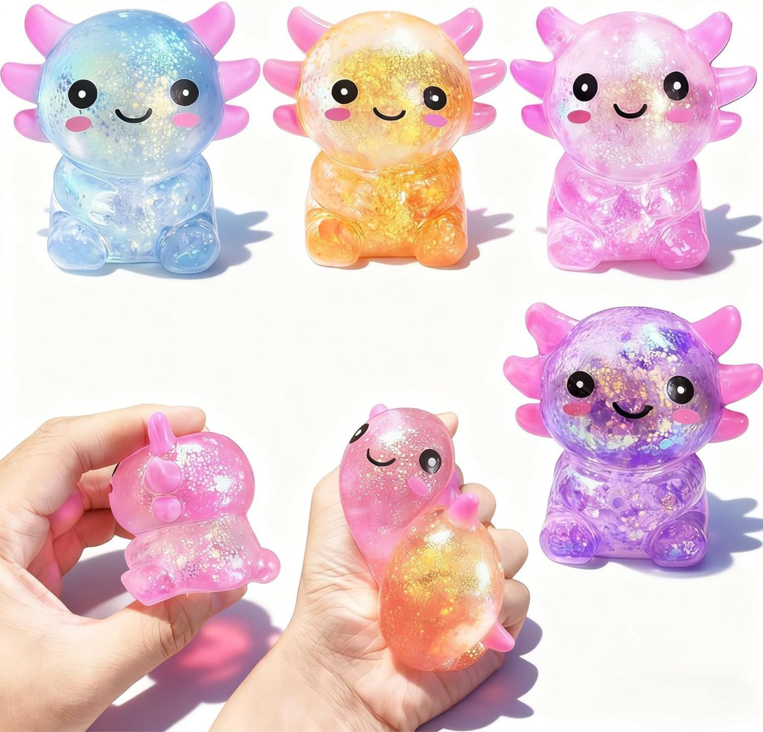 SQUISHY  MALT SUGAR FILLED AXOLOTL