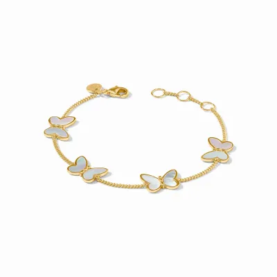 JULIE VOS PAPILLON DELICATE BRACELET-MOTHER OF PEARL-OS - GOLD