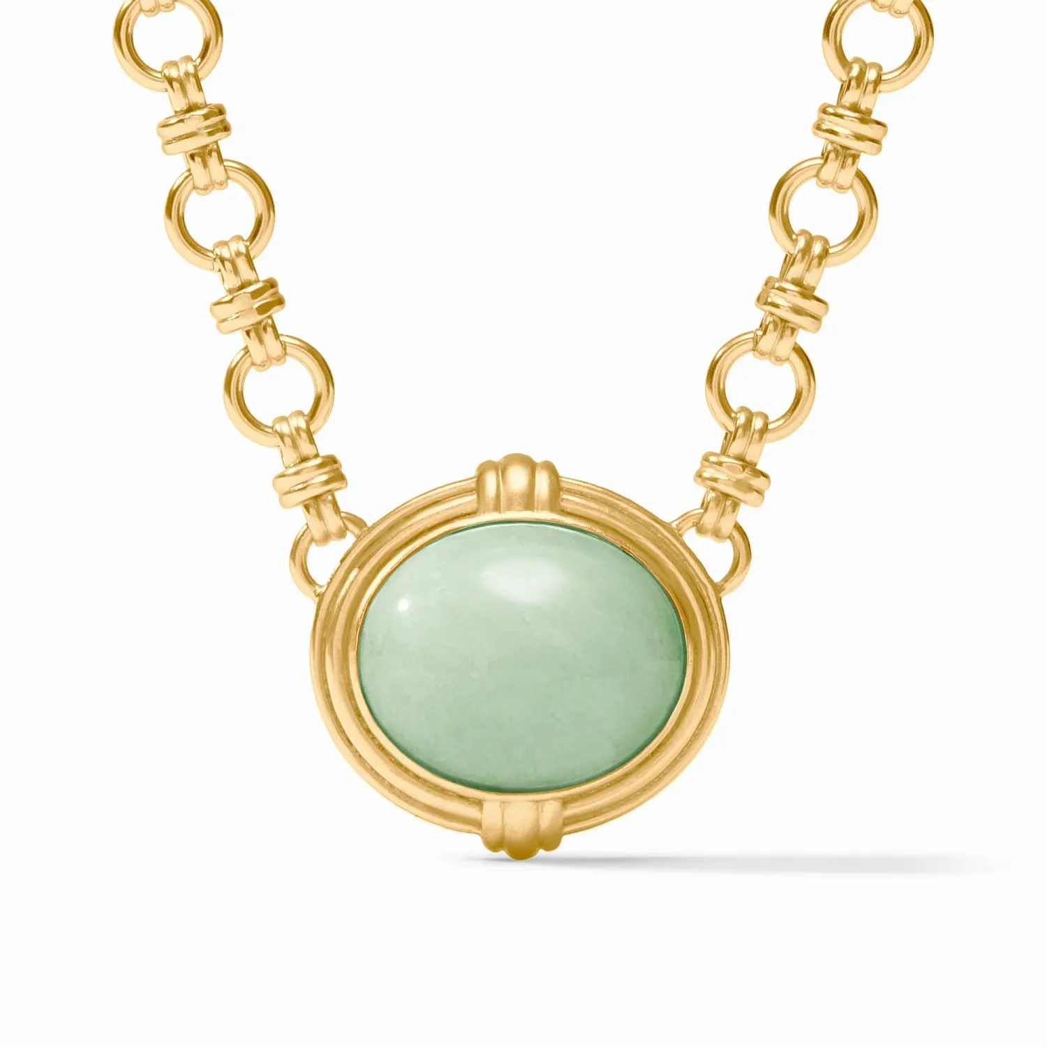 JULIE VOS PORTOFINO DEMI NECKLACE-AQUA JADE-OS - GOLD