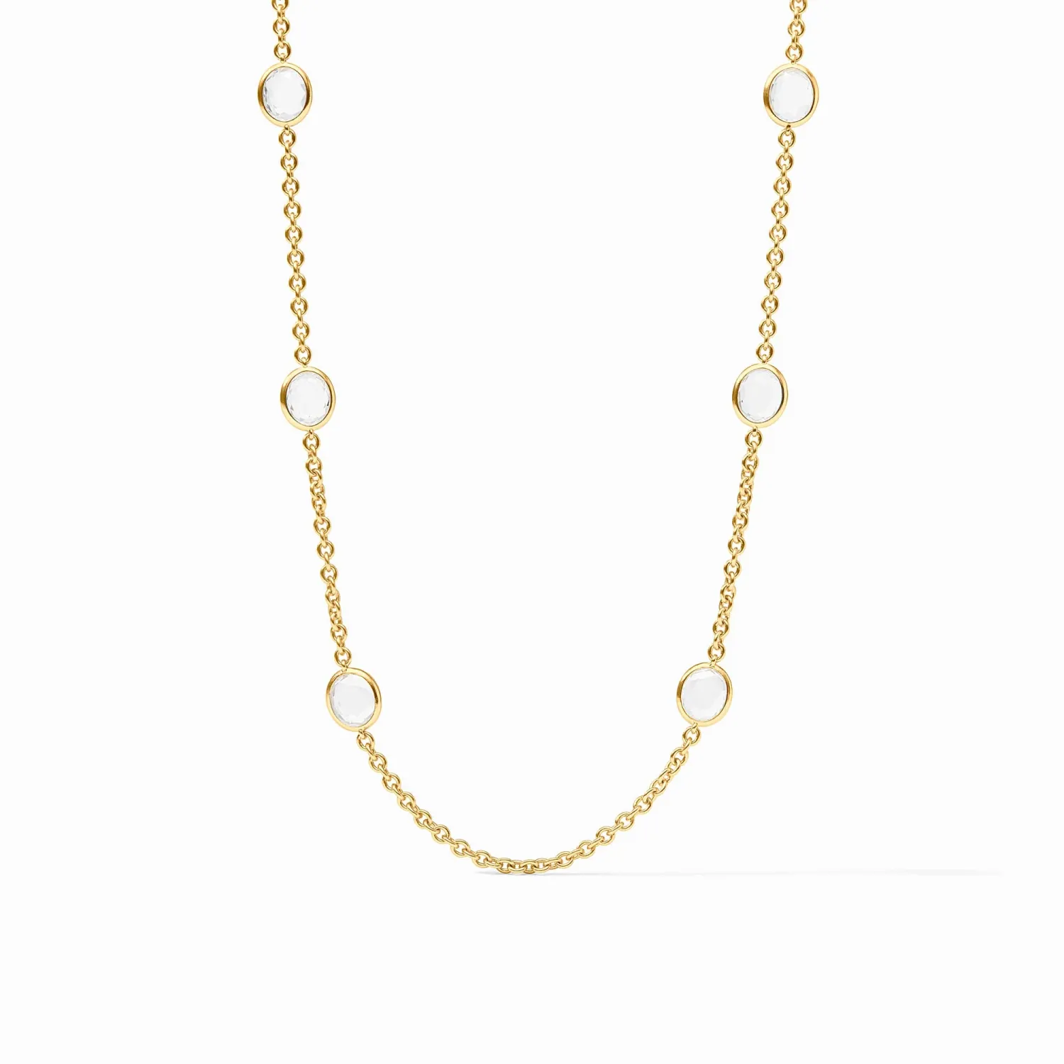 JULIE VOS LAGUNA STONE STATION NECKLACE-PEARL-OS - GOLD