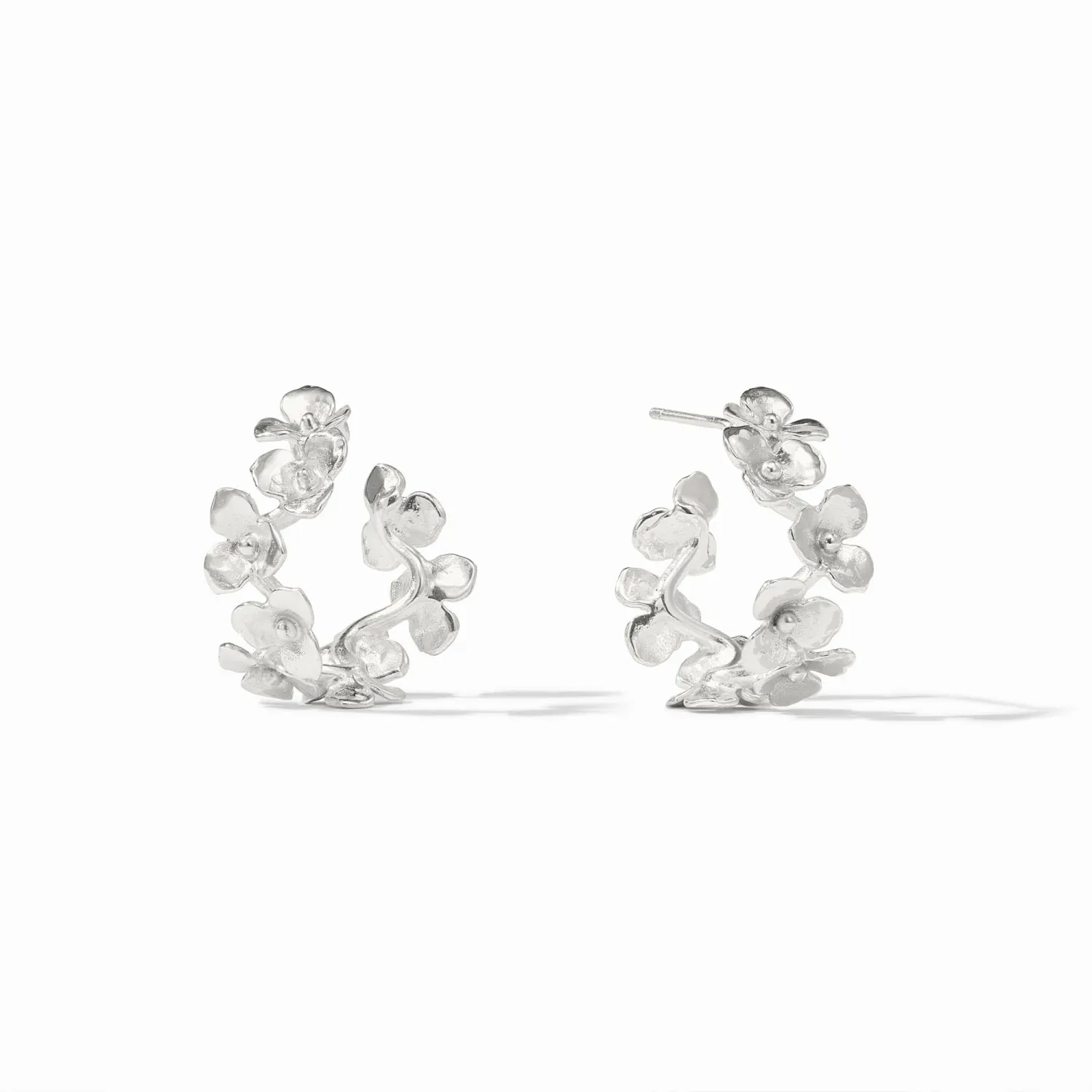 JULIE VOS BLOOM HOOP-SILVER-M - SILVER