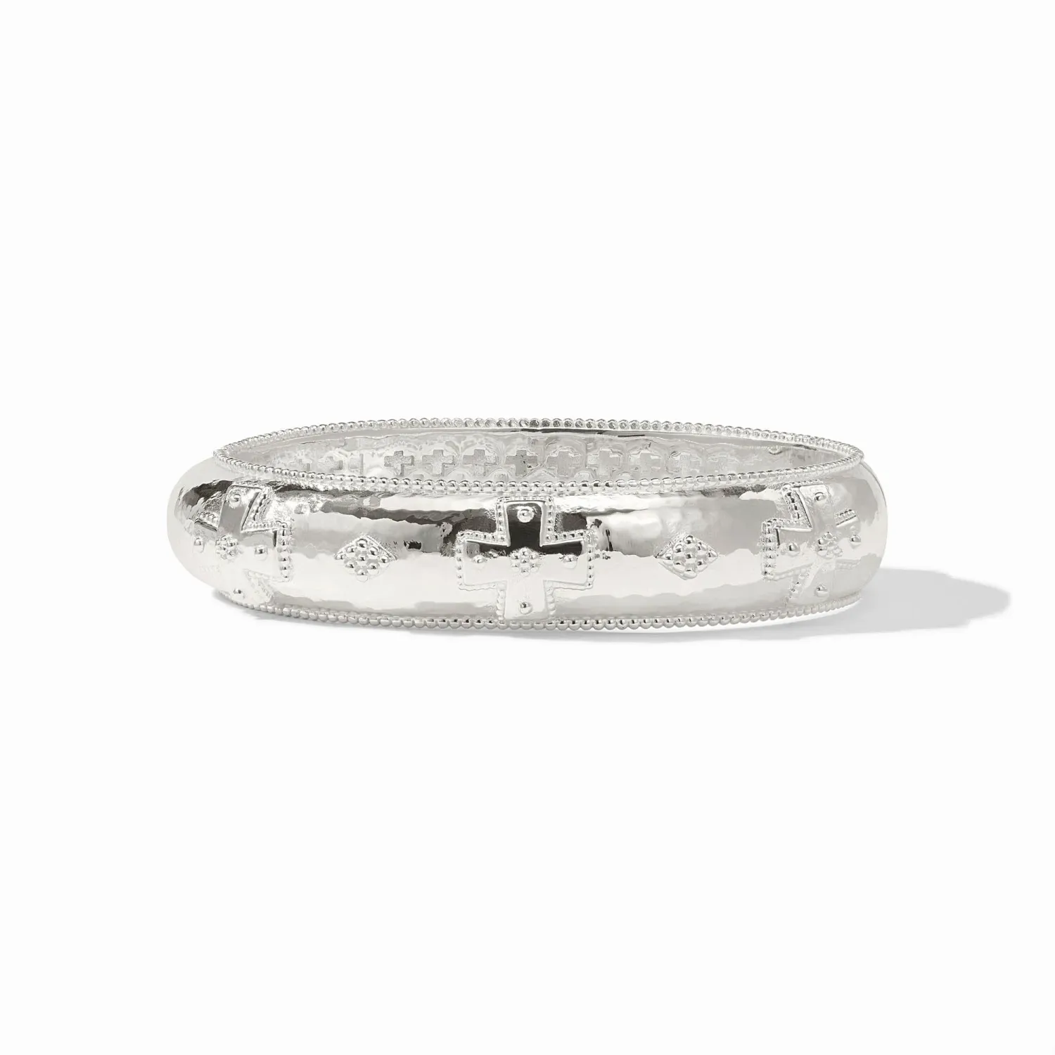 JULIE VOS CANTERBURY HINGE BANGLE-SILVER-OS - SILVER