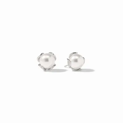 JULIE VOS PENELOPE STUD-PEARL-S - SILVER