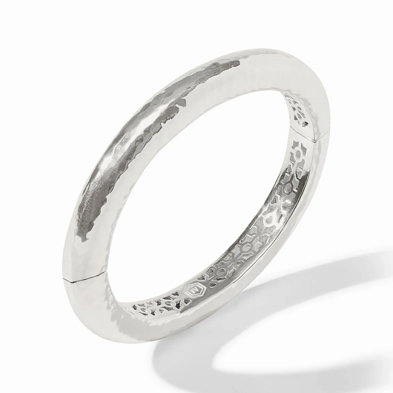 JULIE VOS CATALINA HINGE BANGLE-CUBIC ZIRCONIA-OS - SILVER