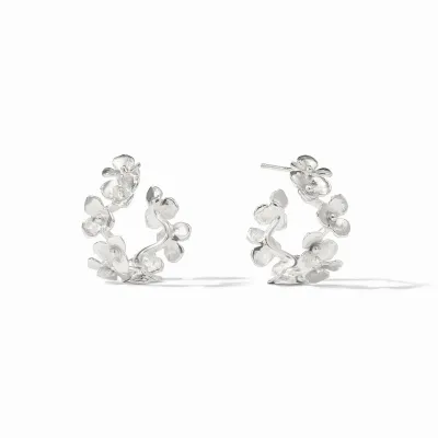 JULIE VOS BLOOM HOOP-SILVER-S - SILVER
