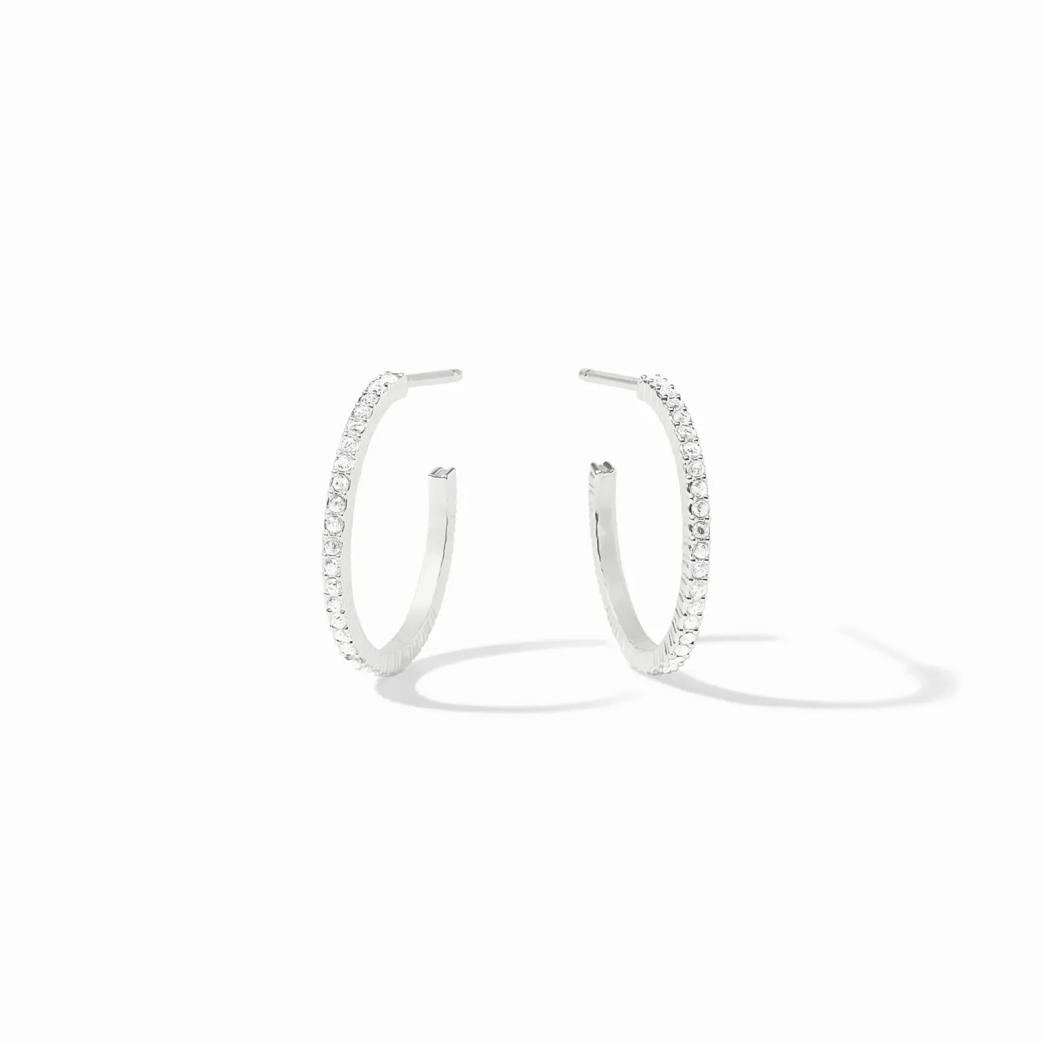 JULIE VOS WINDSOR HOOP-CUBIC ZIRCONIA-LM - SIVLER