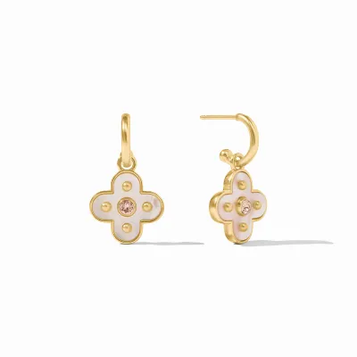 COLETTE HOOP &amp; CHARM EARRING - CHAMPAGNE - OS - GOLD