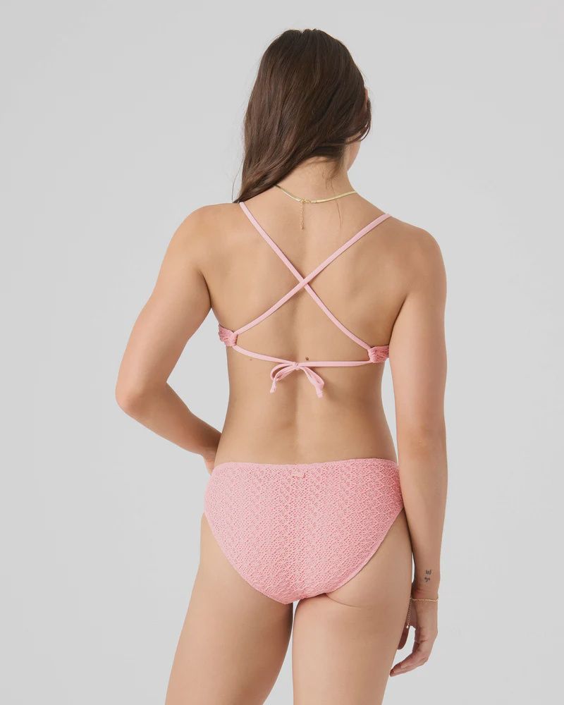 ROXY CROCHET HIPSTER FULL BOTTOM-PETAL PINK