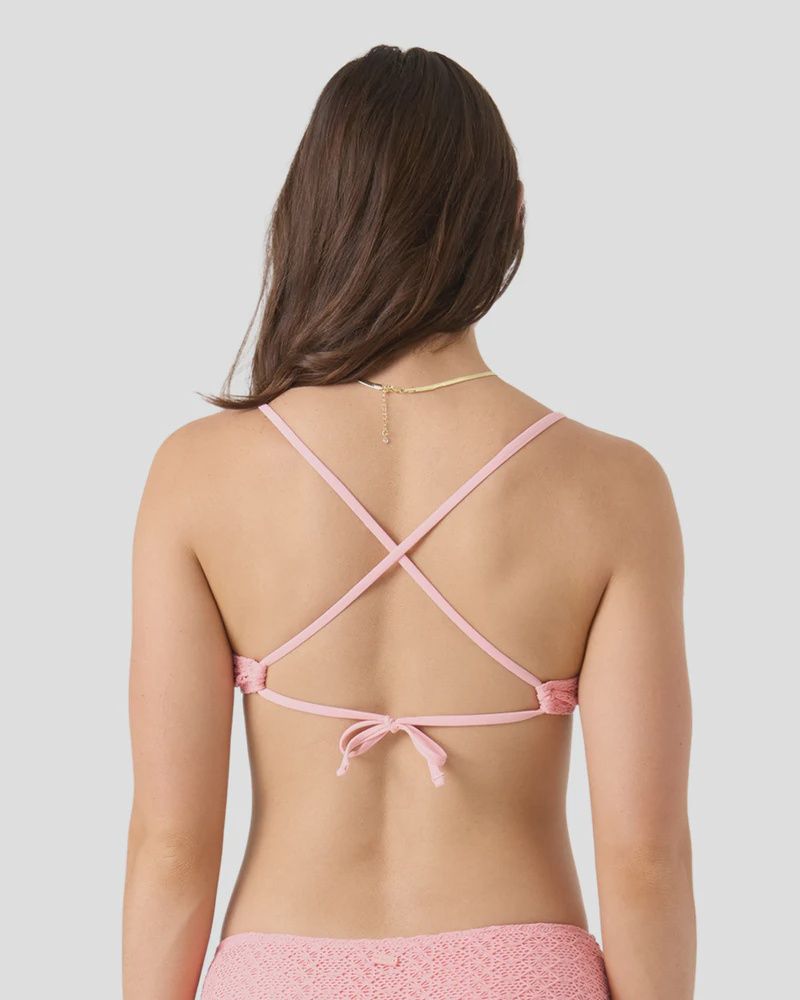 ROXY CROCHET ATHLETIC TRI TOP-PETAL PINK