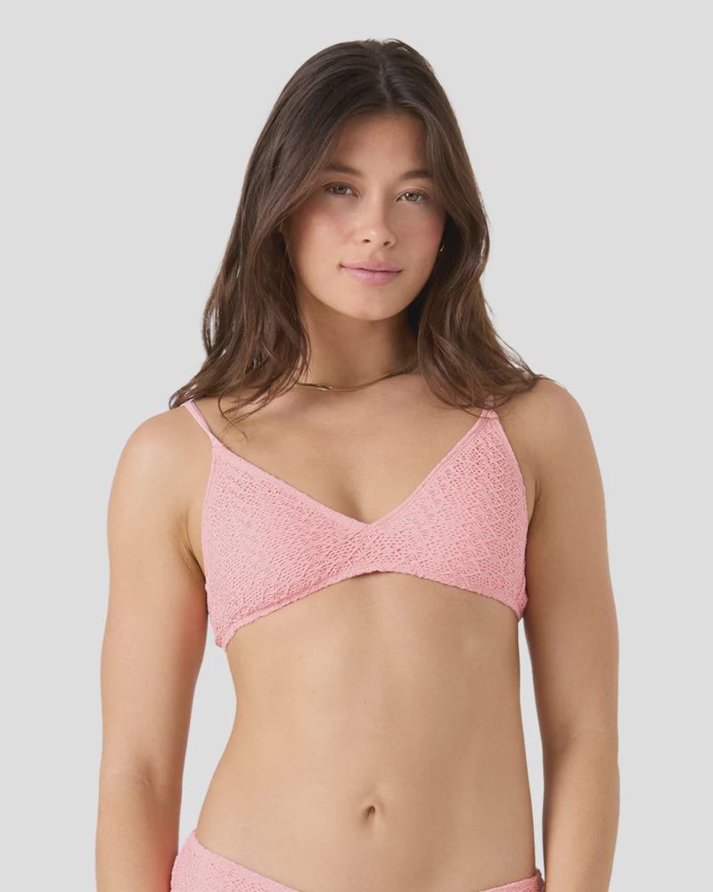 ROXY CROCHET ATHLETIC TRI TOP-PETAL PINK