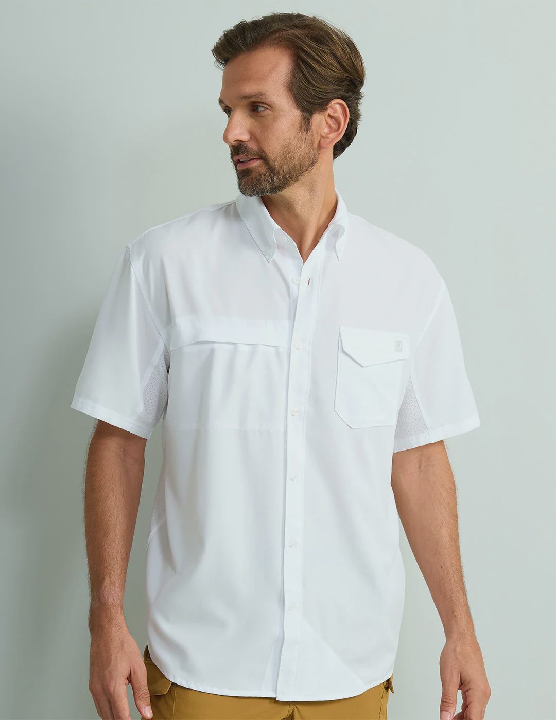 HUK TIDEPOINT SS SHIRT-WHITE