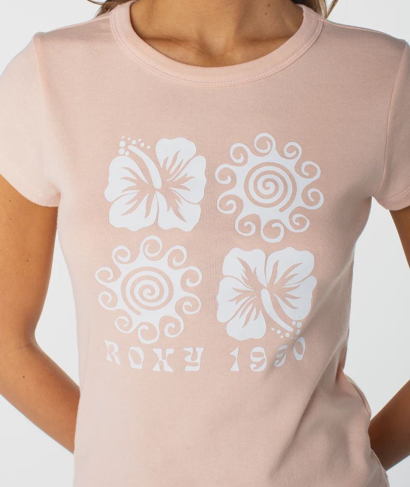 ROXY HIBISCUS SWIRL 90S BABYTEE-TROP PEACH