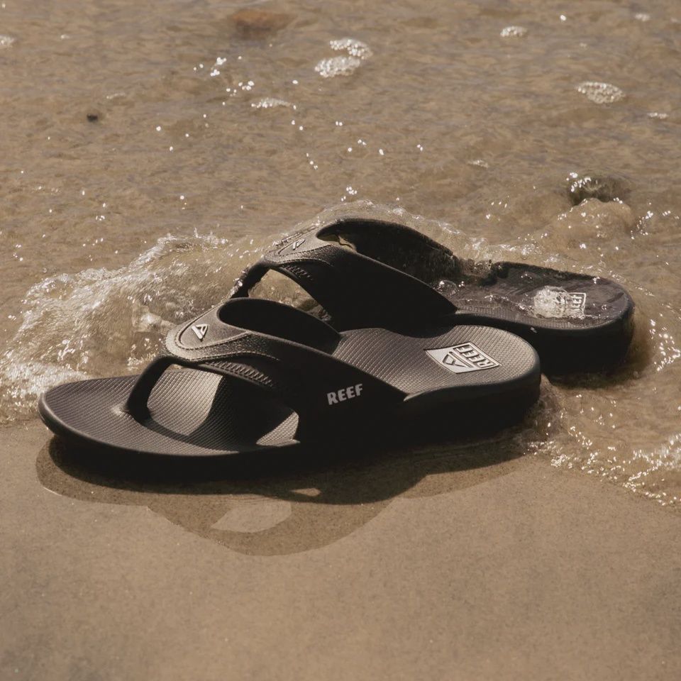 REEF FANNING H20 SANDAL-BLACK/SILVER