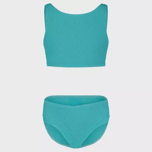 ROXY GIRLS CRINKLE TEXTURE BIKINI SET-BLUE RADIANCE