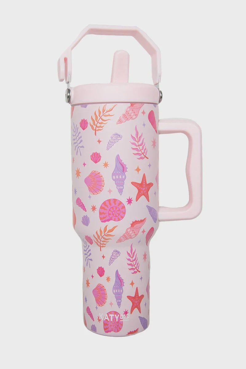 KATYDID BEACH SEASHELLS TUMBLER CUP
