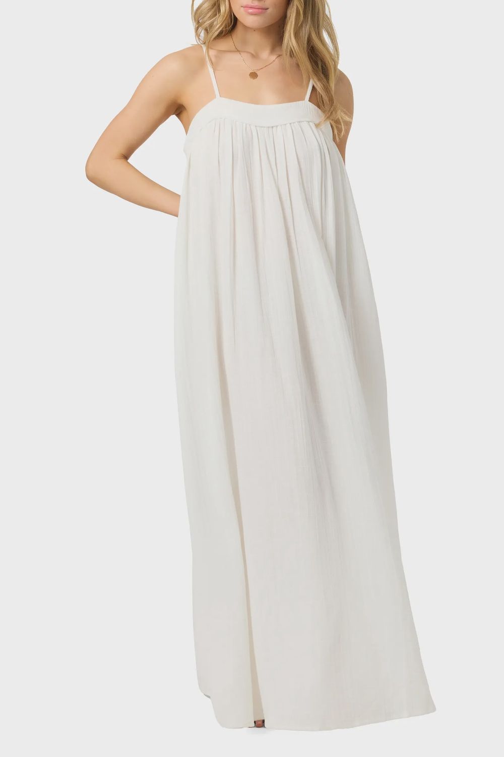 O’NEILL SWS SAINMAXI COVERUP DRESS-WHITE