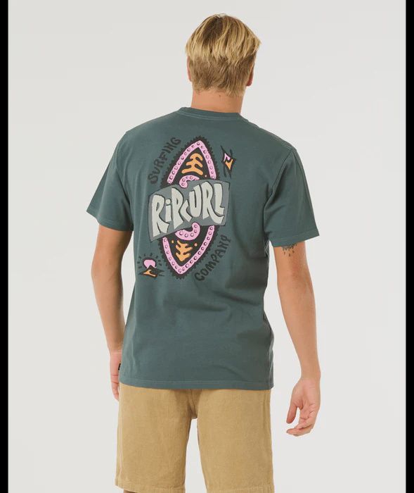 RIR CURL SHIELD TEE-PINE NIGHT