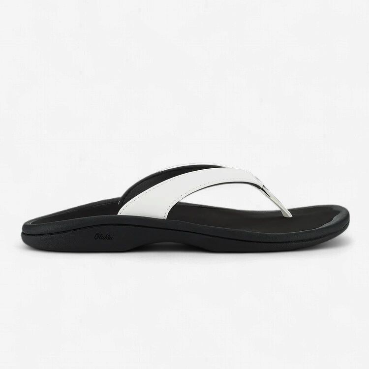 OLUKAI OHANA LAHI W WHITE SAND/BLACK
