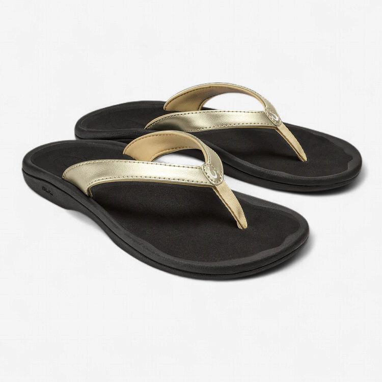 OLUKAI OHANA LAHI W GOLD/BLACK